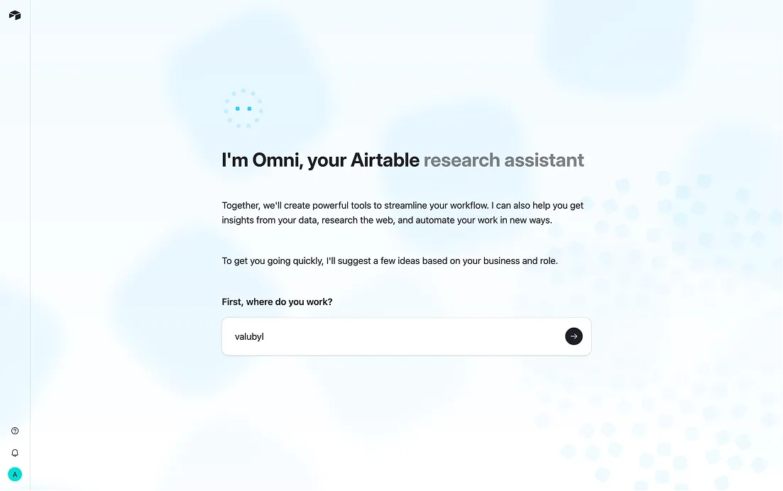 Airtable Profiling questions screenshot