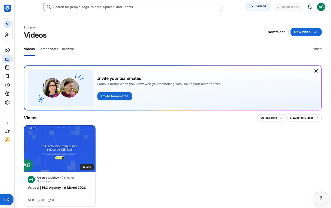 Loom Referral programme banner screenshot